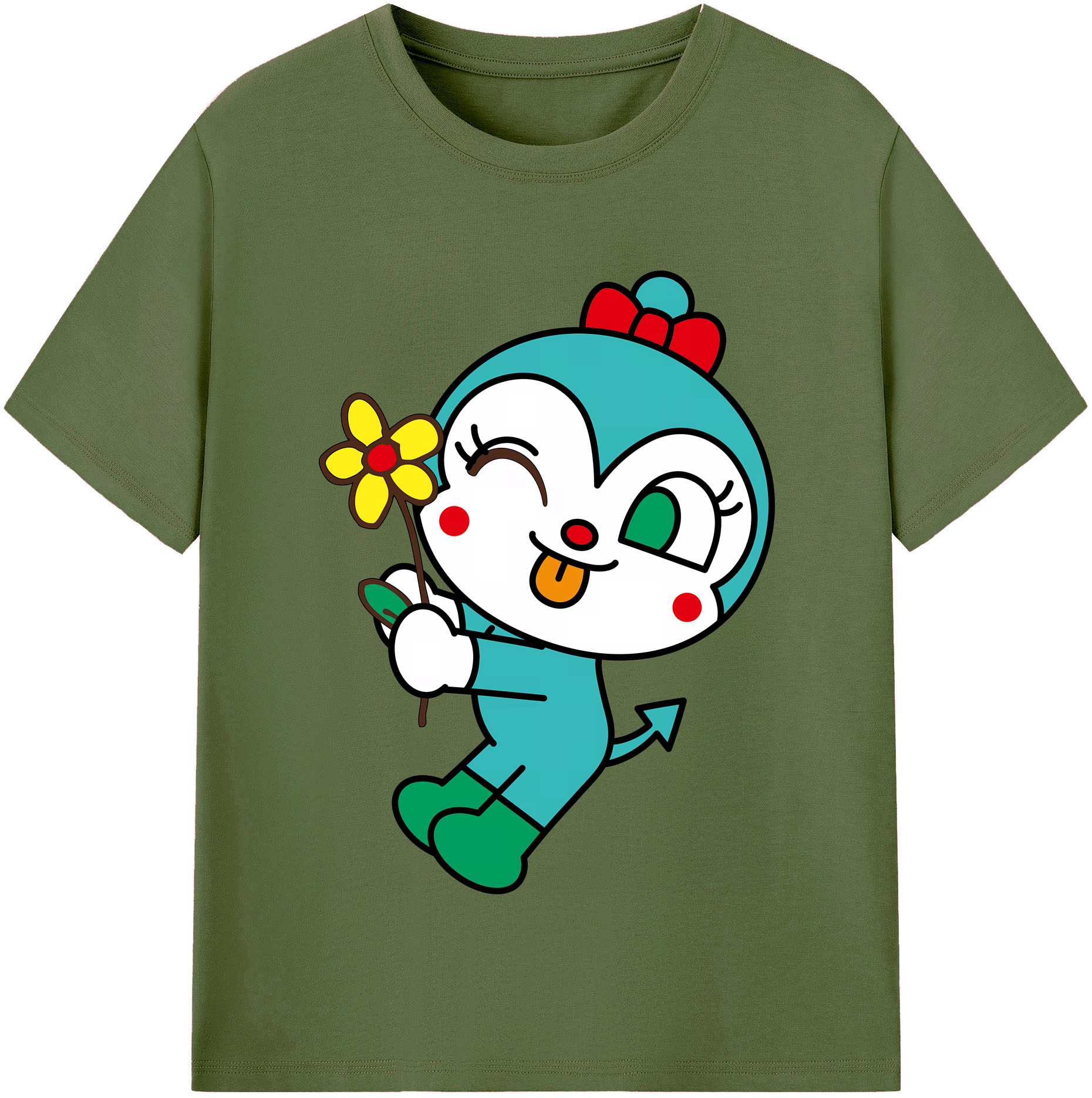 （画像用） アンパンマン Anpanman 綿100％半袖Tシャツ（フロントプリント）